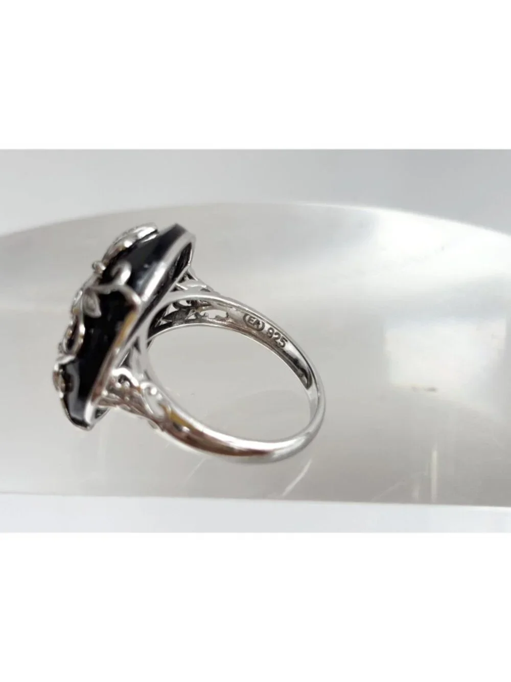 Retired QVC Affinity Diamond 1/10 ct Butterfly Sterling 925 Vintage Ring - sz 9